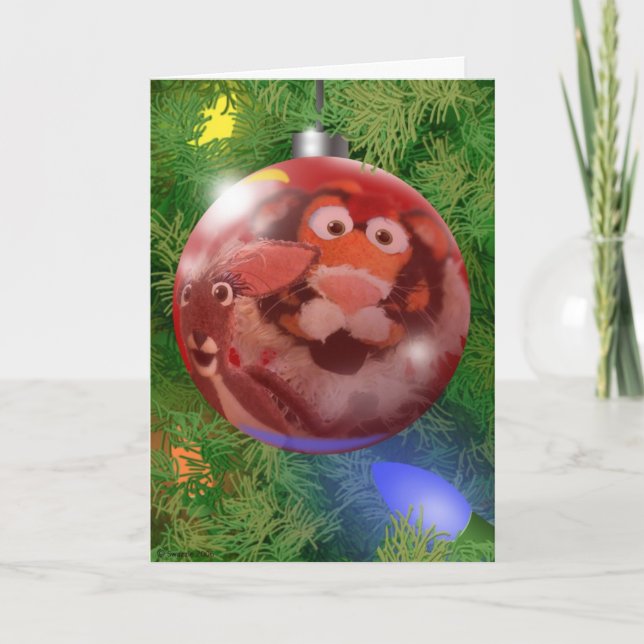 Tiger and Mousedeer bulb Holiday Card (Front)