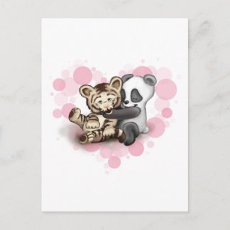 Tiger and Panda Postcard