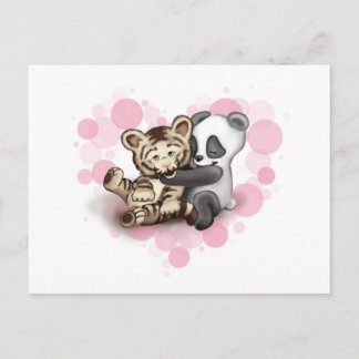 Tiger and Panda Postcard