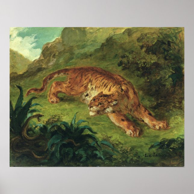 Tiger and Snake, 1858 Poster (Front)