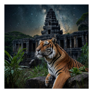 Tiger and Temple Poster