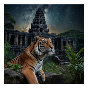 Tiger and Temple Poster