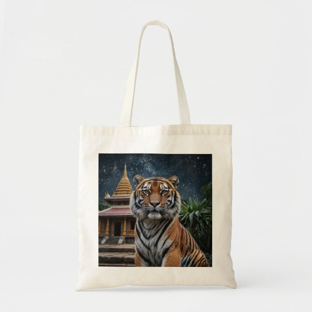 Tiger and Temple Tote Bag (Front)