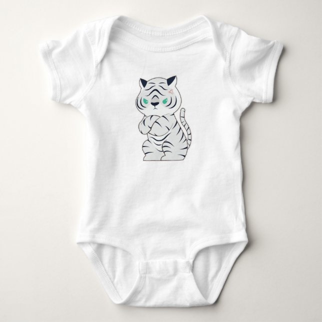 Tiger angry baby bodysuit (Front)