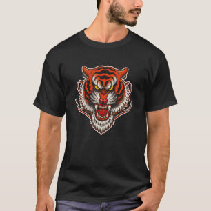 Tiger Angry Big Cat Evil Beast Predator Animal T-Shirt