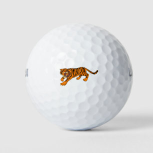 Tiger Animal Angry Roar Roaring Mammal Big Cat Golf Balls