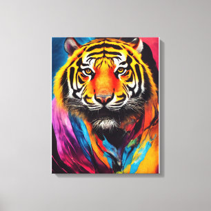 Tiger  Animal Discovery Adventure Nature Planet Ea Canvas Print