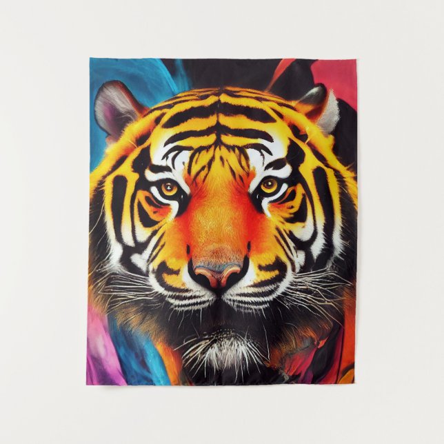 Tiger  Animal Discovery Adventure Nature Planet Ea Tapestry (Front)