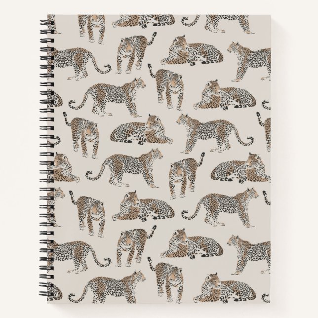 Tiger Animal Pink Modern Notebook (Front)