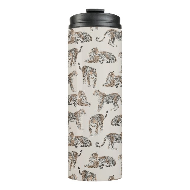 Tiger Animal Pink Modern Thermal Tumbler (Front)