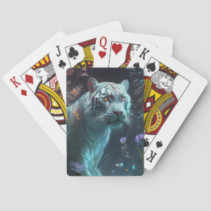 Tiger Animal Portrait Painting Wildlife Outdoors Playing Cards