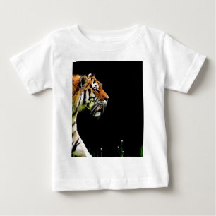 Tiger Approaching - Wild Animal Artwork Baby T-Shirt