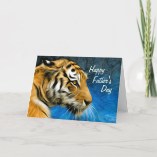 Tiger Art Painting Father's Day Card