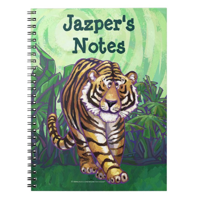 Tiger Art Personalised Notebook (Front)