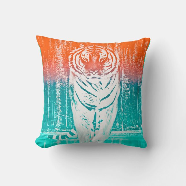 Tiger Art Print  Cushion (Front)