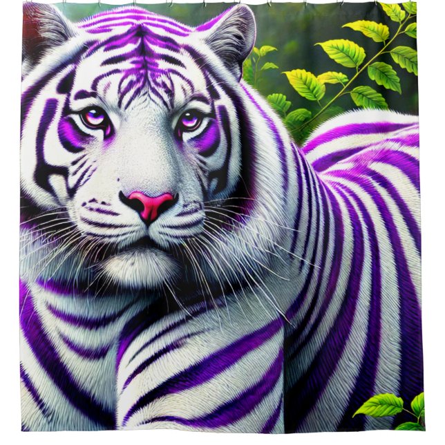 Tiger Art Shower Curtain (Front)
