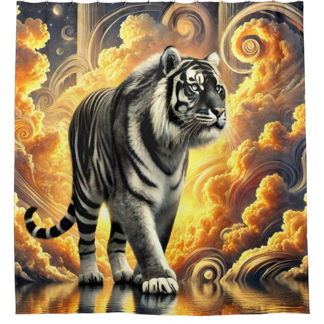 Tiger Art Shower Curtain (Front)
