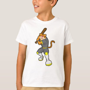 Tiger as Baseball player with Baseball bat T-Shirt