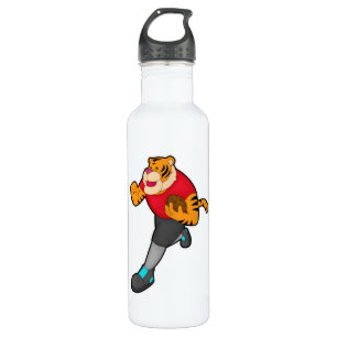 Tiger as Football player with Football 710 Ml Water Bottle
