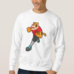 Tiger as Football player with Football Sweatshirt