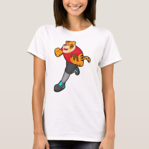 Tiger as Football player with Football T-Shirt