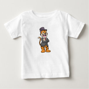 Tiger as Groom with Jacket & Hat Baby T-Shirt