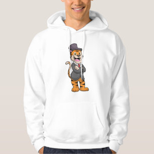 Tiger as Groom with Jacket & Hat Hoodie