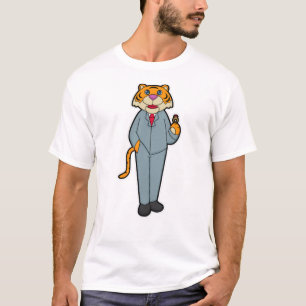 Tiger as Groom with Wedding ring T-Shirt