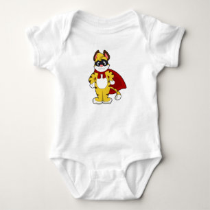 Tiger as Hero with Mask & Cape Baby Bodysuit