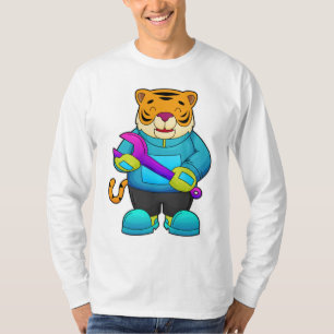 Tiger as Mechanic with Wrench T-Shirt