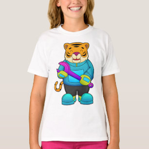 Tiger as Mechanic with Wrench T-Shirt
