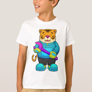 Tiger as Mechanic with Wrench T-Shirt