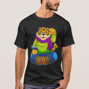 Tiger as Nerd with Book T-Shirt