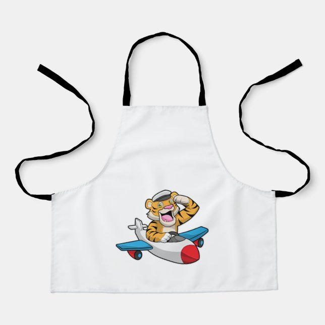 Tiger as Pilot in Plane Apron (Front)