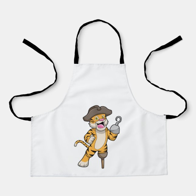 Tiger as Pirate with Wooden leg & Hooked hand Apron (Front)