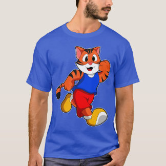 Tiger as Runner at Jogging T-Shirt