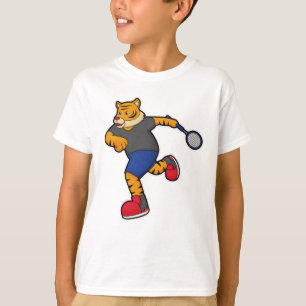 Tiger as Tennis player with Tennis racket T-Shirt