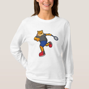 Tiger as Tennis player with Tennis racket T-Shirt