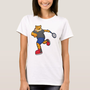 Tiger as Tennis player with Tennis racket T-Shirt