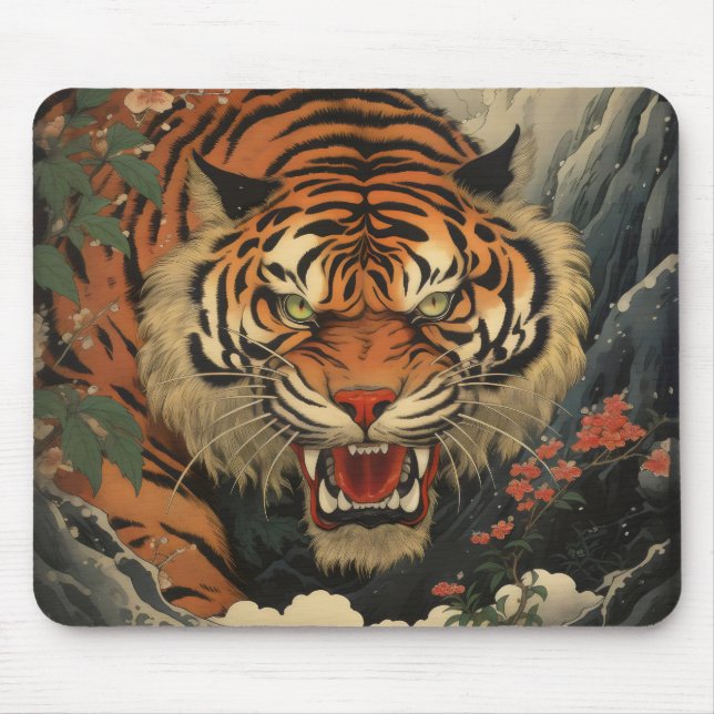 Tiger Asian Traditional Mouse Mat (Front)