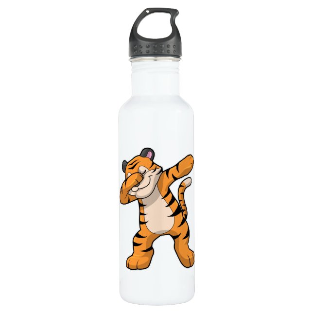 Tiger at Hip Hop Dance Dab 710 Ml Water Bottle (Front)