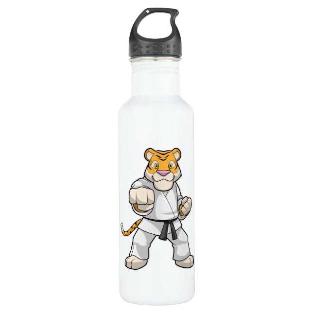 Tiger at Martial arts Karate 710 Ml Water Bottle (Front)