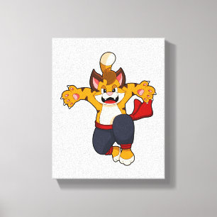 Tiger at Martial arts Karate Canvas Print