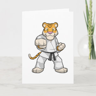 Tiger at Martial arts Karate Card