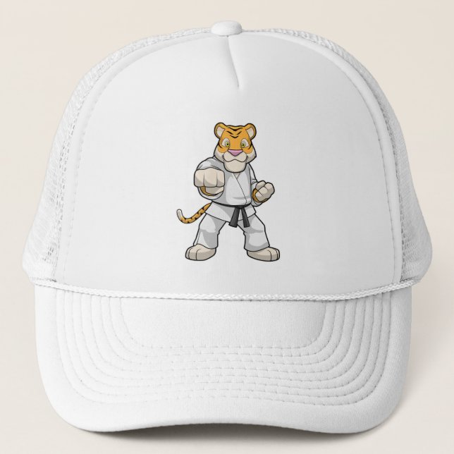 Tiger at Martial arts Karate Trucker Hat (Front)