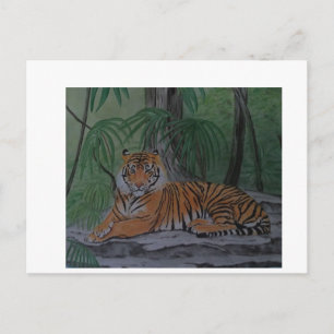Tiger at Rest Postcard