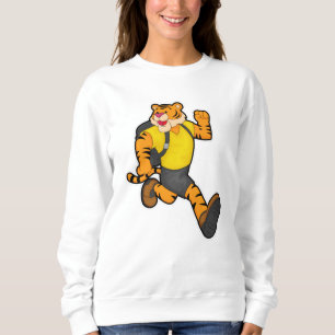 Tiger at Running with Backpack Sweatshirt