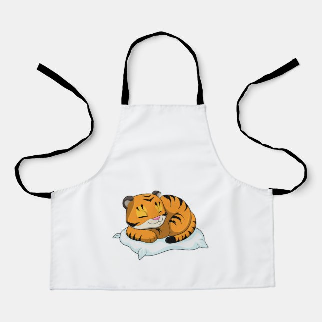 Tiger at Sleeping with Pillow Apron (Front)