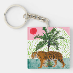 Tiger at Sunrise Key Ring