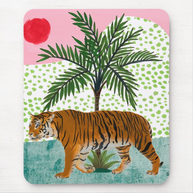 Tiger at Sunrise Mouse Mat (Front)